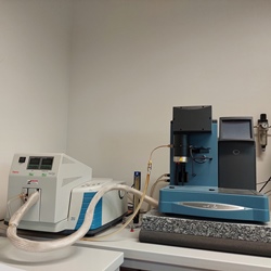 TGA-FTIR (Q500, TA Instruments - Nicolet iS10, Thermo Scientific)